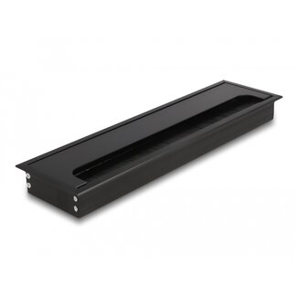DeLOCK Delock Cable grommet for table mounting with brush 300 x 80 x 28 mm black