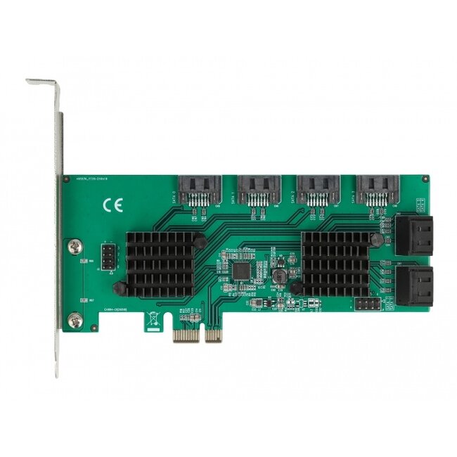 Delock 8 port SATA PCI Express x1 Card - Low Profile Form Factor