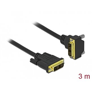 DeLOCK Delock DVI Cable 18+1 male to 18+1 male angled 3 m