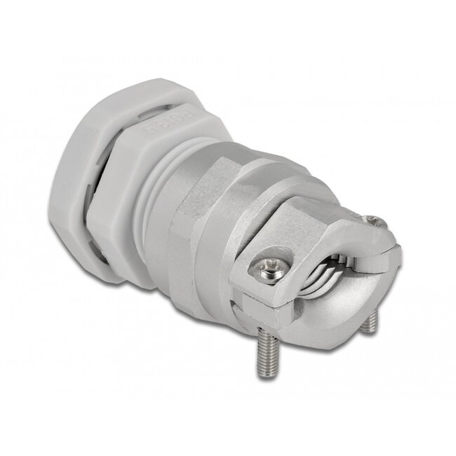 Delock Cable Gland PG13.5 with strain relief and bending protection grey