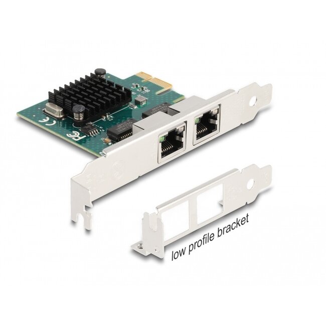 Delock PCI Express x1 Card to 2 x RJ45 Gigabit LAN BCM