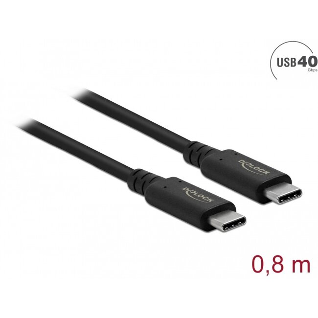 Delock USB4™ 40 Gbps Coaxial Cable 0.8 m