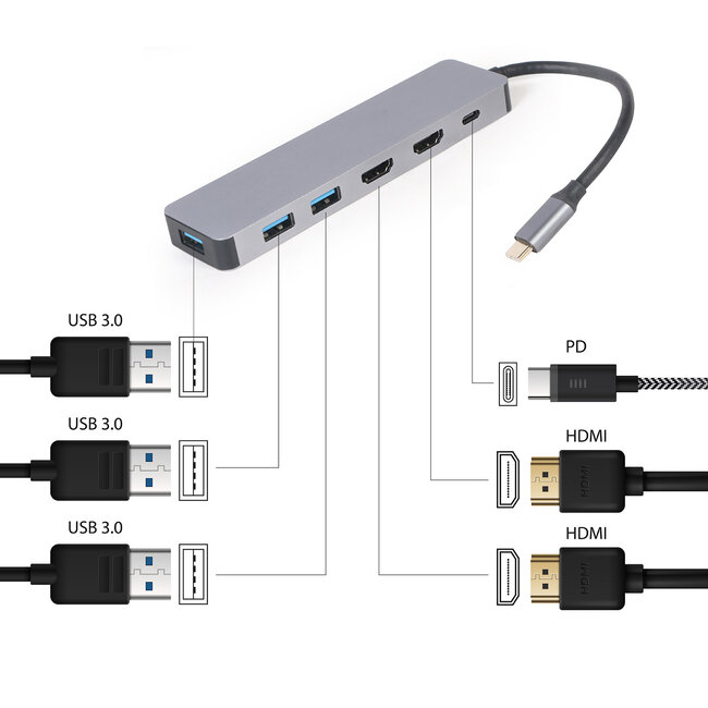USB-C multi adapter 3-in-1