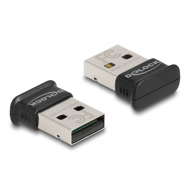 Delock USB Bluetooth 5.0 Adapter Class 1 in micro design - Operating range up to 100 meter