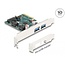 Delock PCI Express x4 Card to 2 x external USB 10 Gbps Type-A female - Low Profile Form Factor