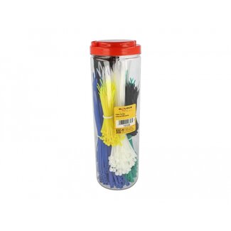 DeLOCK Delock Cable tie assortment box 600 pieces assorted colours