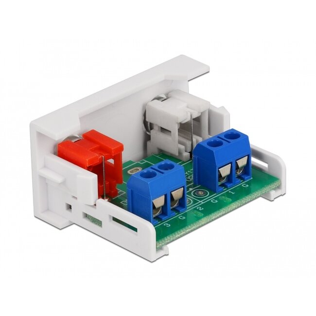 Delock Easy 45 Module 2 x RCA female port 22.5 x 45 mm