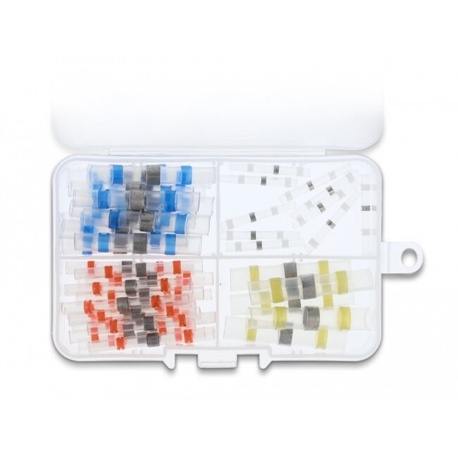 Delock Solder wire connectors waterproof set 50 pieces 26 - 10 AWG assorted colours