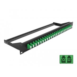 DeLOCK Delock 19″ Fibre Patch Panel 24 port LC Duplex green