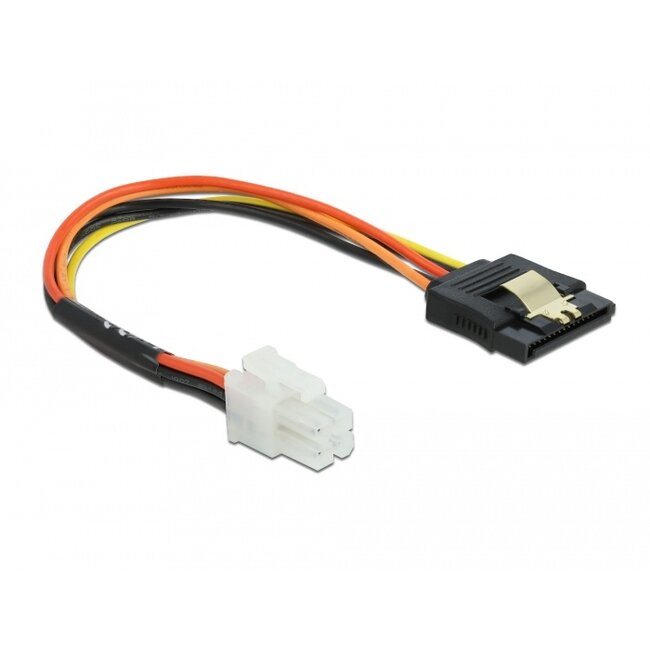 Delock Cable P4 male > SATA 15 pin receptacle 20 cm