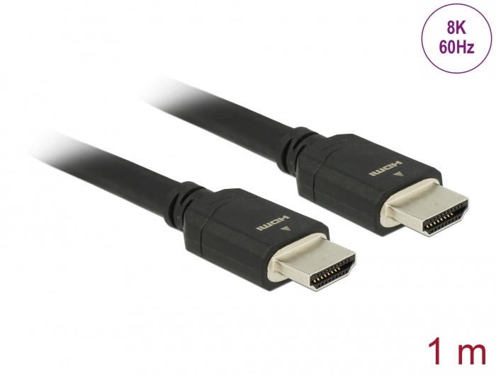 Delock High Speed HDMI kabel 48 Gbps 8K 60 Hz 1 mtr