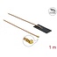 Delock WLAN 802.11 ac/ax/a/h/b/g/n Antenna I-PEX Inc., MHF® I plug 0.5 - 1.2 dBi RG-178 1 m PCB internal self adhesive