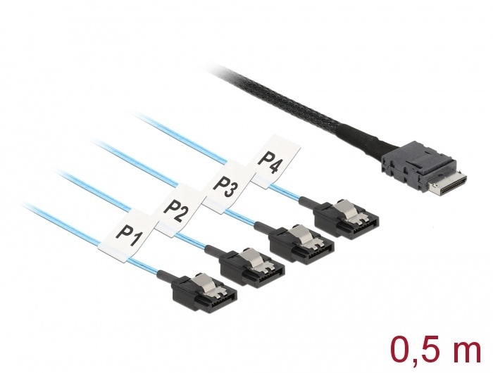 DeLOCK C2G 85468. Snoerlengte: 1 m, Soort kabel: OFNR, Aansluiting 1: ST, Aansluiting 2: ST, Kern diameter: 50 µm, Full duplex