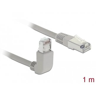 DeLOCK Delock Network cable RJ45 Cat.5e SF/UTP upwards angled / straight 1 m
