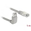 Delock Network cable RJ45 Cat.5e SF/UTP upwards angled / straight 1 m