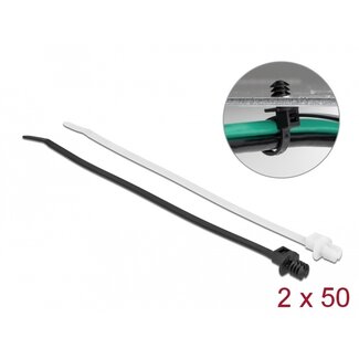 DeLOCK Delock Cable tie with lamella base L 200 x W 4.8 mm 100 pieces