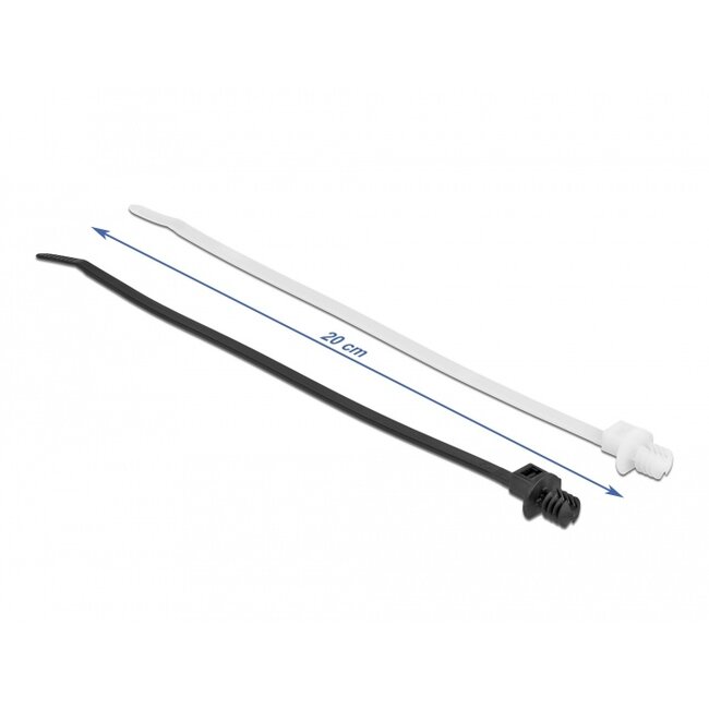 Delock Cable tie with lamella base L 200 x W 4.8 mm 100 pieces