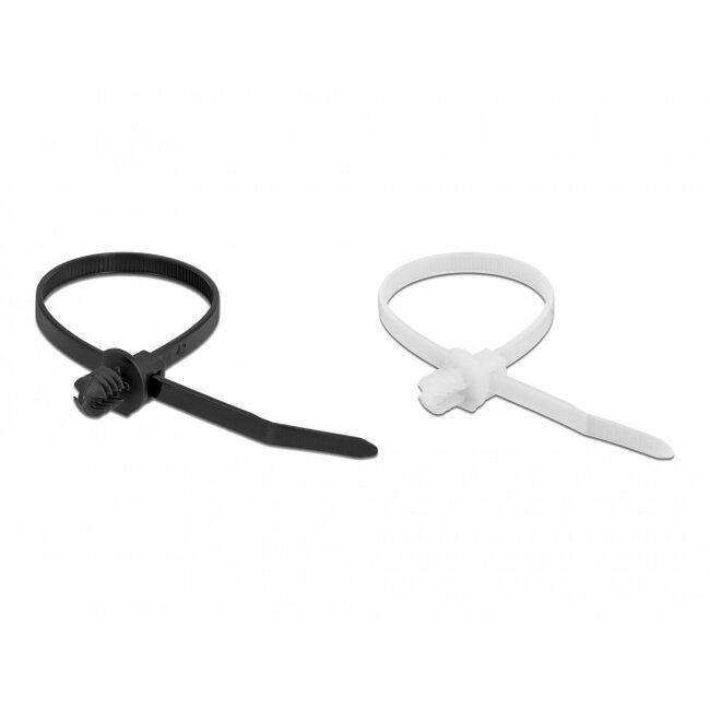 Delock Cable tie with lamella base L 200 x W 4.8 mm 100 pieces