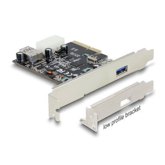 DeLOCK Delock PCI Express x4 Card > 1 x external + 1 x internal SuperSpeed USB 10 Gbps (USB 3.1 Gen 2) type A female