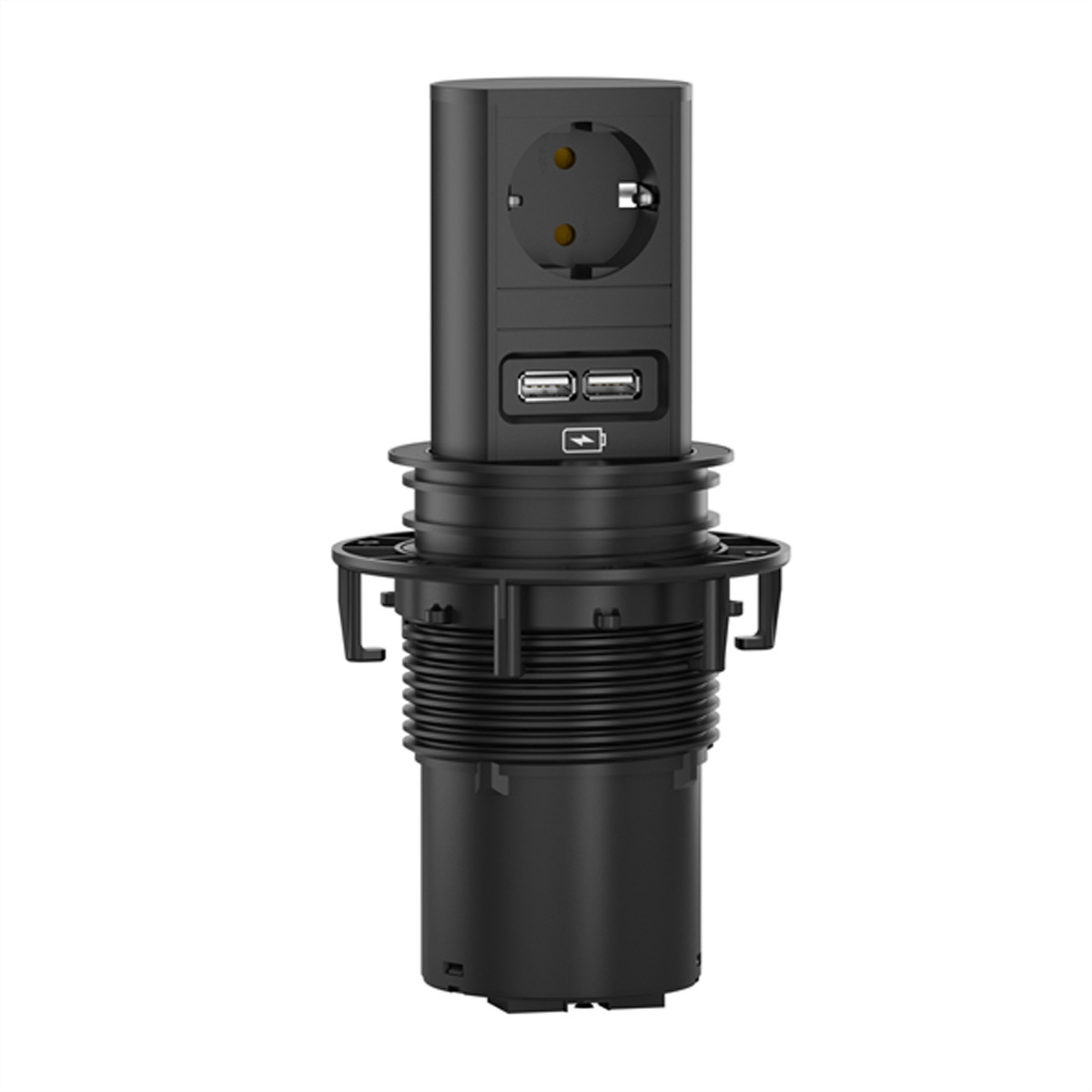 Elevator Bachmann 1xstopcontact 2xUSB lader zwart