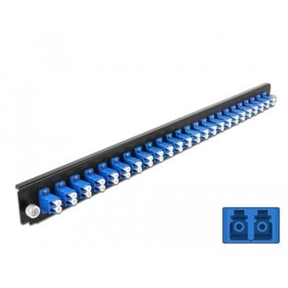 DeLOCK Delock 19″ Splice Box Front Panel 24 port LC Duplex blue