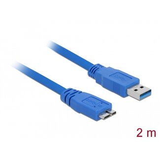 DeLOCK Delock Cable USB 3.0 type-A male > USB 3.0 type Micro-B male 2 m blue