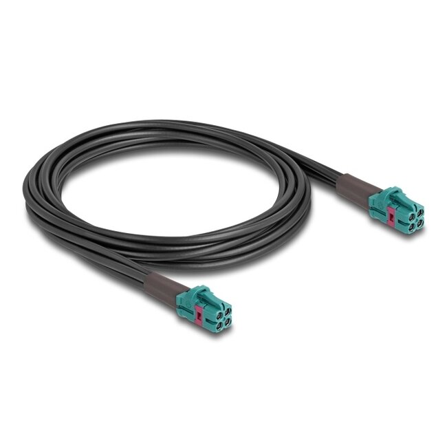 Delock Cable Mini FAKRA Z jack quad to Mini FAKRA Z jack quad B-Type