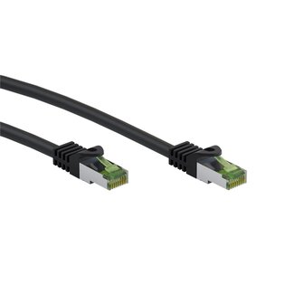 Goobay Goobay GHMT-certified CAT 8.1 S/FTP Patch Cord, AWG 26, black 0.25 m