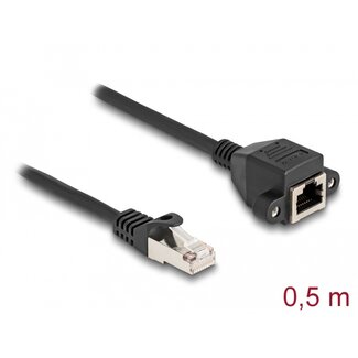 DeLOCK Delock RJ50 Extension Cable male to female S/FTP 0.5 m black