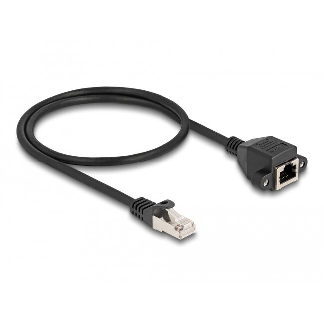 Delock RJ50 Extension Cable male to female S/FTP 0.5 m black