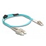 Delock Fiber Optical Cable with metal armouring LC Duplex to SC Duplex Multi-mode OM3 1 m