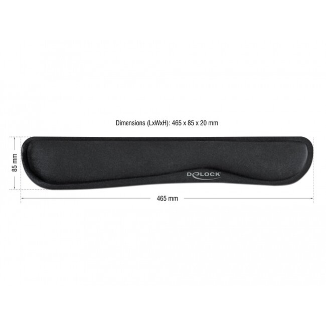 Delock Wrist Rest for Keybord / Laptop black
