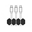 Delock Cable Holder with 3 feed-throughs honeycomb Set 6 pieces