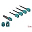 Delock Cable Mini FAKRA Z jack quad to 4 x FAKRA Z jack A-Type