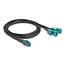 Delock Cable Mini FAKRA Z jack quad to 4 x FAKRA Z jack A-Type