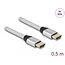 Delock Ultra High Speed HDMI Cable 48 Gbps 8K 60 Hz silver 0.5 m certified