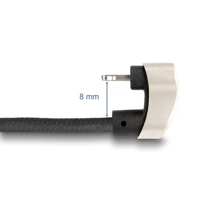Delock Data and charging cable USB Type-C™ to Lightning™ for iPhone™ and iPad™ 180° angled 1 m MFi
