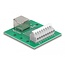 Delock RJ45 female to Terminal Block with push-button for DIN rail