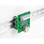 Delock RJ45 female to Terminal Block with push-button for DIN rail