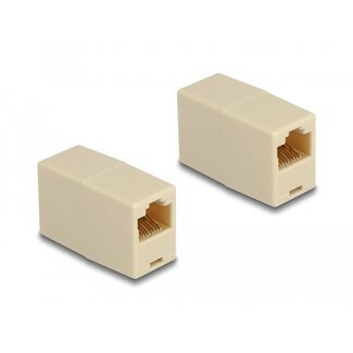 DeLOCK Delock Adapter RJ45 jack to RJ45 jack UTP beige