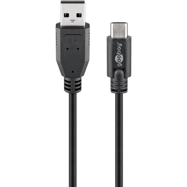 Goobay USB 2.0 Cable (USB-C™ to USB A), Black 3 m