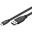 Goobay USB 2.0 Cable (USB-C™ to USB A), Black 3 m