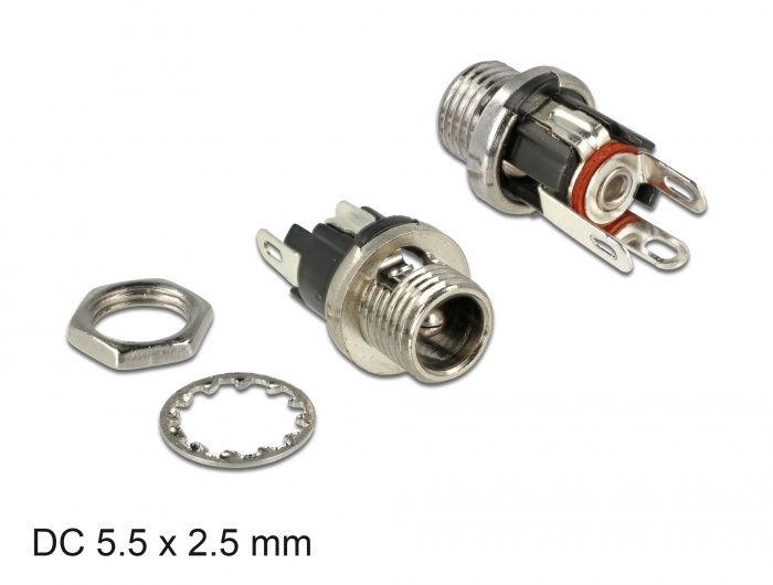 DeLOCK 89911 DC 5.5 x 2.5 x 9.5 mm female bulkhead