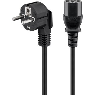 Goobay Goobay Angled IEC Cord, 1.5 m, Black