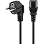 Goobay Angled IEC Cord, 1.5 m, Black