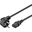 Goobay Angled IEC Cord, 1.5 m, Black