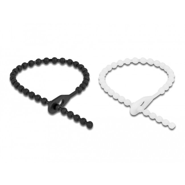 Delock Beaded Cable Tie reusable L 180 x W 3.6 mm 100 pieces