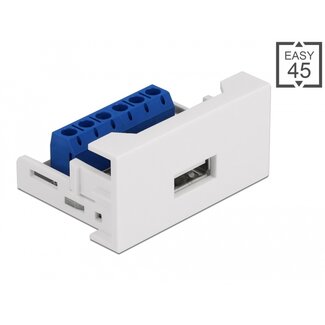 DeLOCK Delock Easy 45 Module USB 2.0 Type-A female to Terminal Block 22.5 x 45 mm