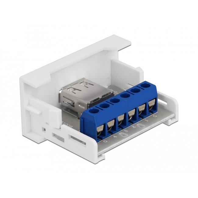 Delock Easy 45 Module USB 2.0 Type-A female to Terminal Block 22.5 x 45 mm