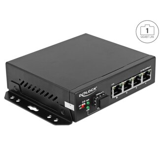 DeLOCK Delock Gigabit Ethernet Switch 4 Port + 1 SFP